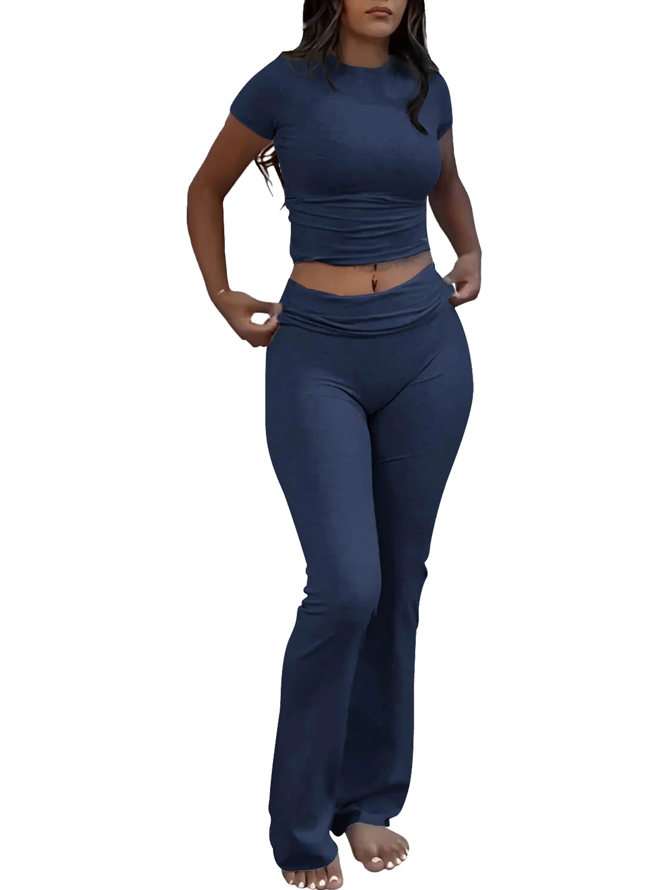 Women's Two-Piece Yoga Set for Sports and Leisure Wear
