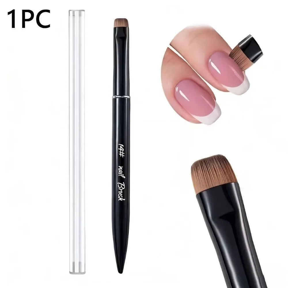 Three In One Nail Brush for Gel and Acrylic Cleaning