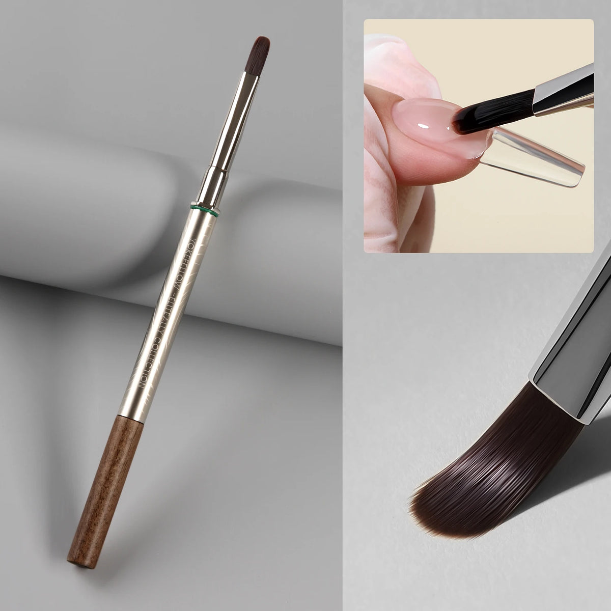 YOKEFELLOW Nail Art Brush Set With Interchangeable Gel Design Heads