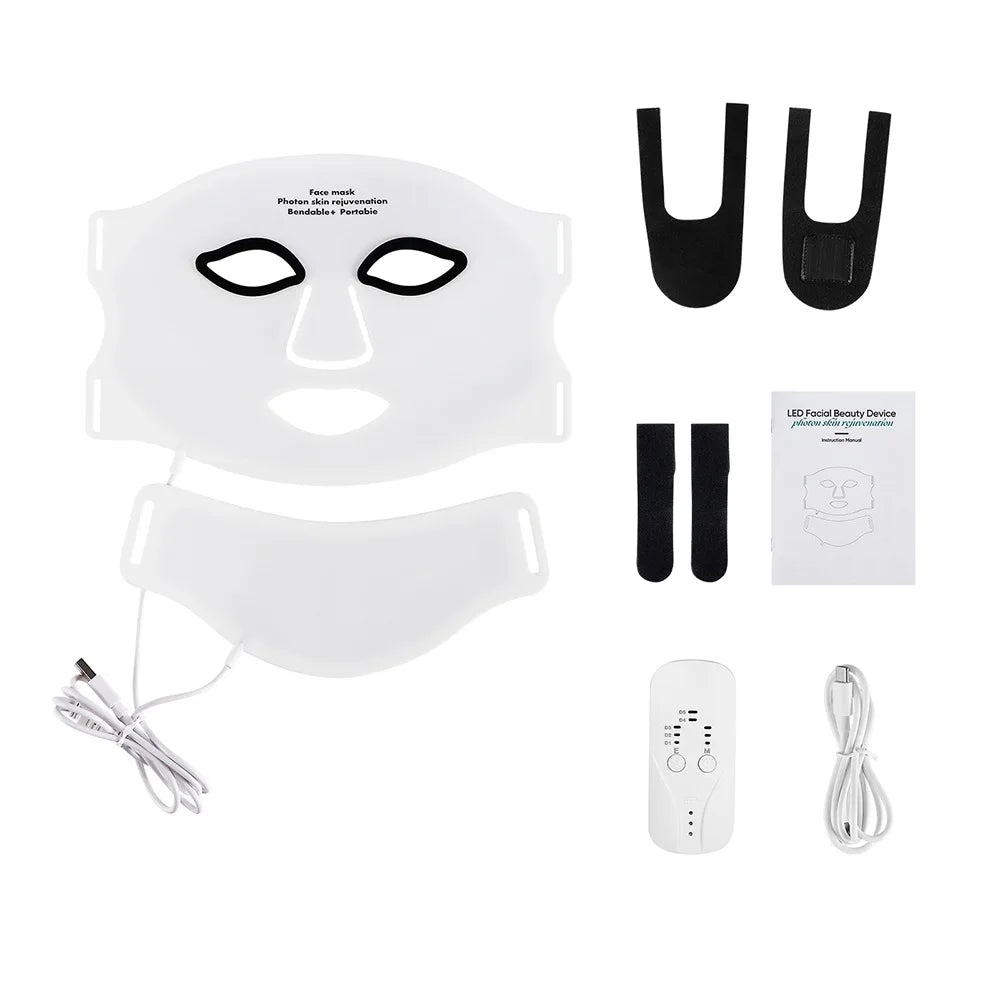 Foreverlily Silicone LED Face And Neck Mask For Skin Rejuvenation