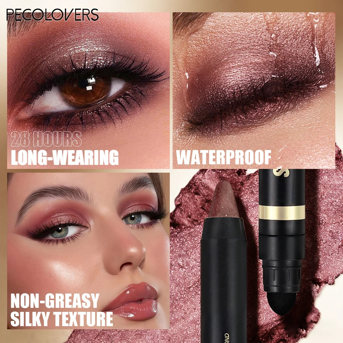 6PCS/SET 2 In 1 Double Head Eyeshadow Pencils,Water Resistant,Non Greasy Cream Formula,Rich Color Payoff,Glitter & Matte Dual Finishes,No Powder Fallout,Beginner Friendly Portable Eye Stick Set For Everyday Beauty Looks