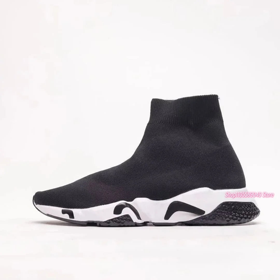 2026 Men's and women's socks, shoes, spring and autumn men's shoes, breathable and comfortable high-top socks, knitted elastic socks, shoes