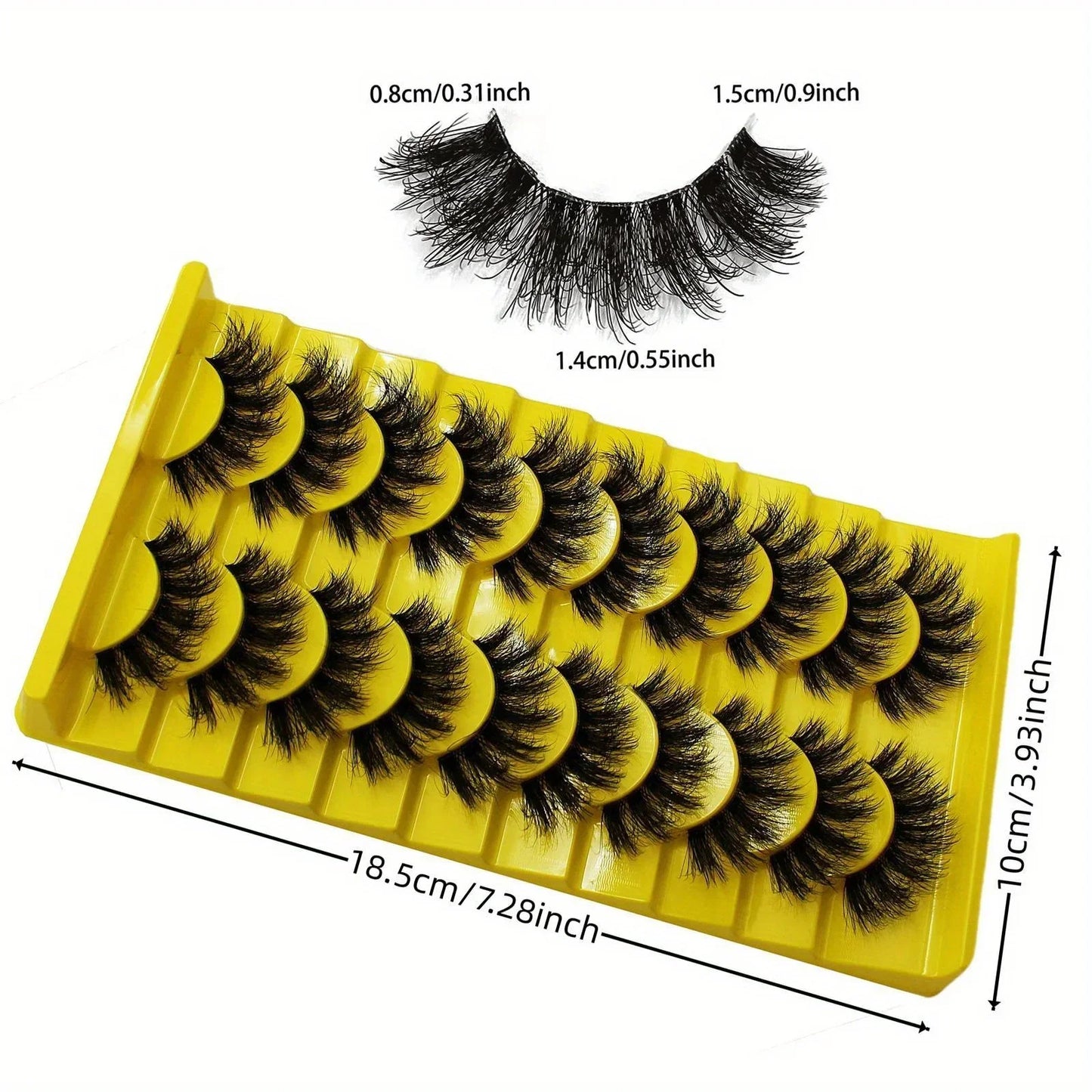 30Pairs 3-Pack 3D fluffy false eyelashes for dramatic fake eyelashes Messy False Eyelashes Fluffy Thick Lashes