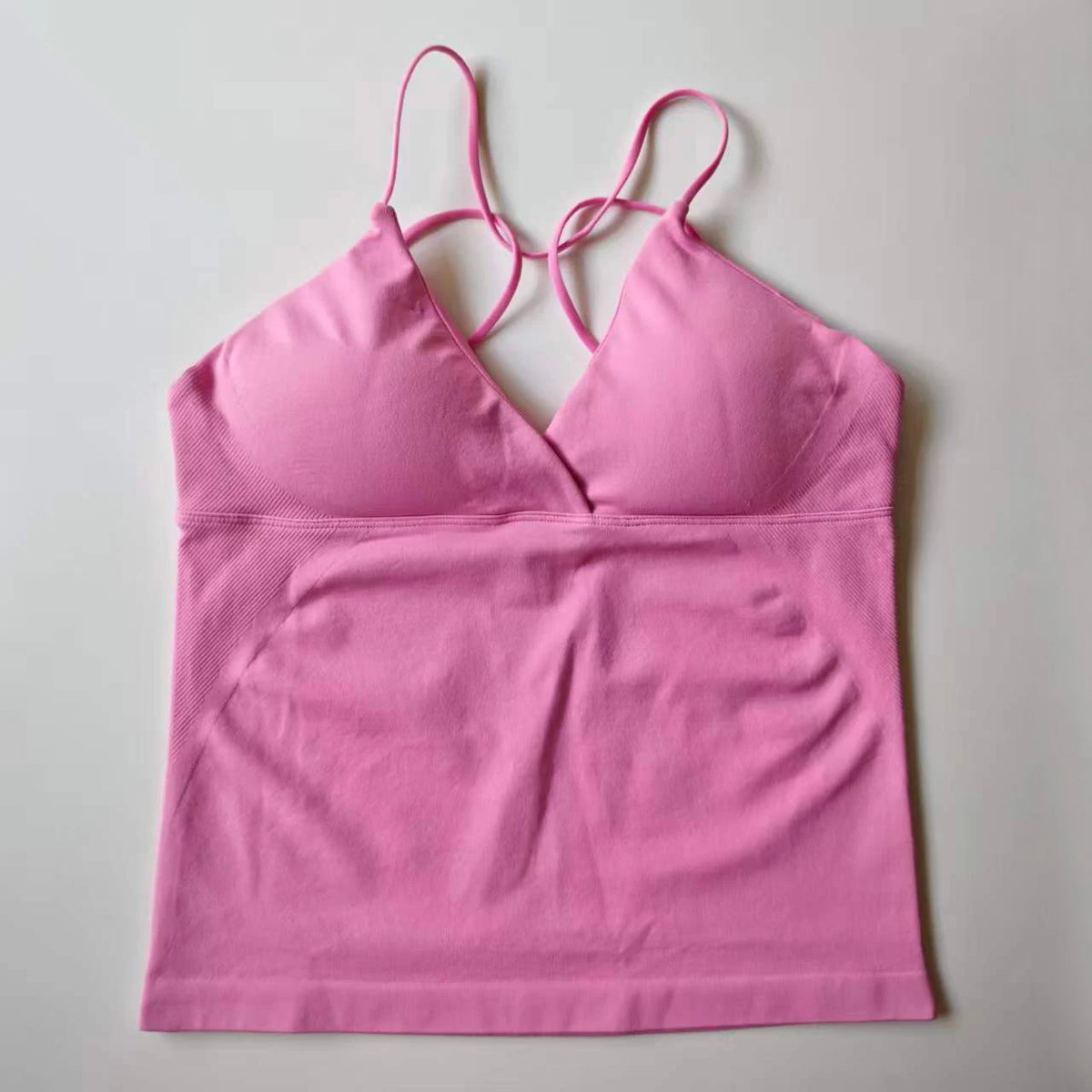 NCLAGEN Women's Twist Front Longline Seamless Yoga Workout Tank Top