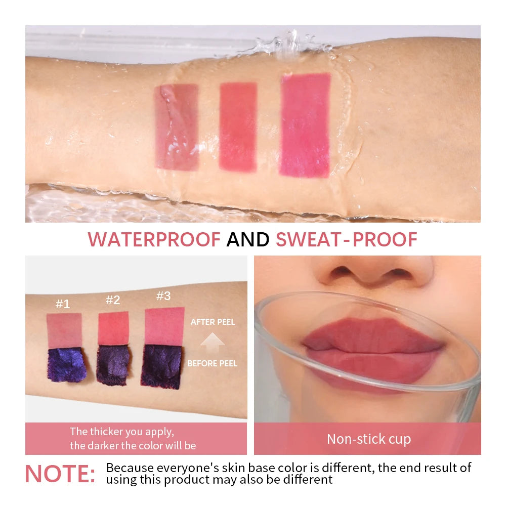 Lakerain Lip Gloss Peel And Stick Set, Long-Lasting Waterproof