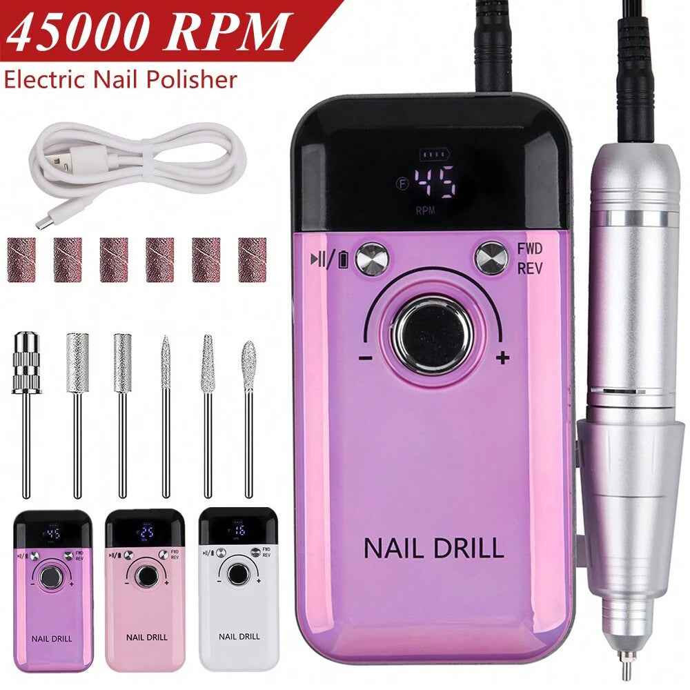 Rechargeable Electric Nail Drill Machine for Manicure and Pedicure Salon Use