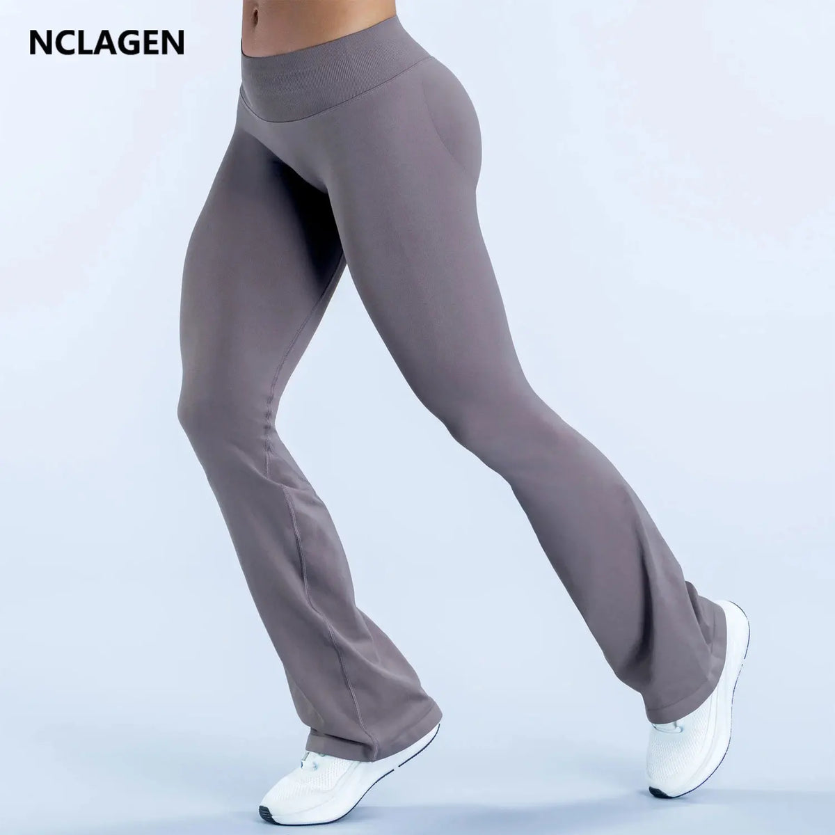 NCLAGEN Seamless Flared Yoga Leggings for Women's Fitness Workouts