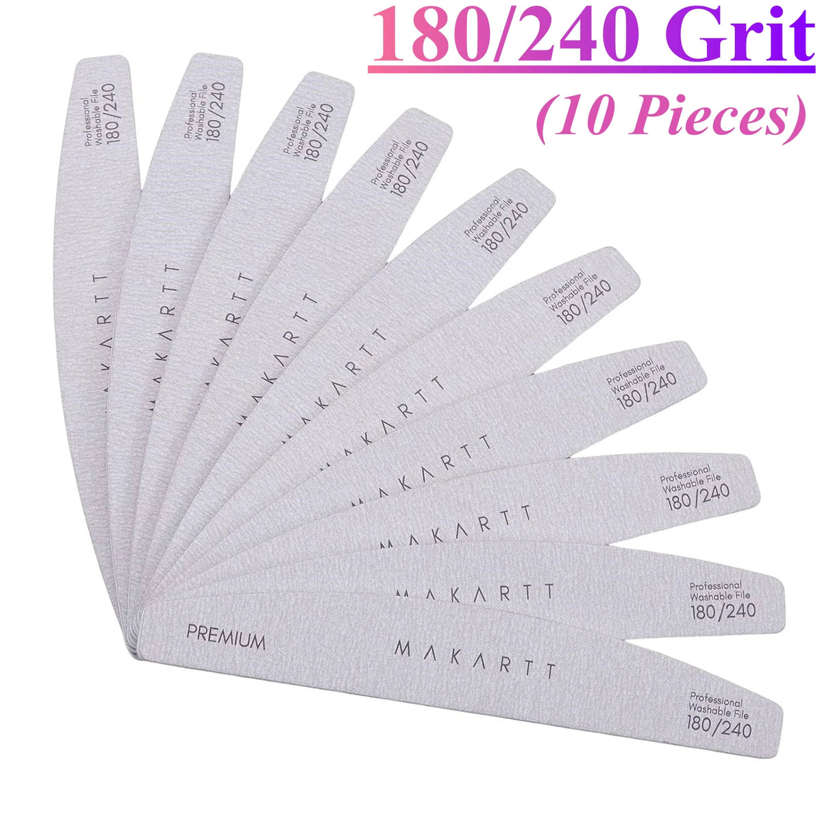 Makartt Double Sided Emery Files for Acrylic Nails and Extensions
