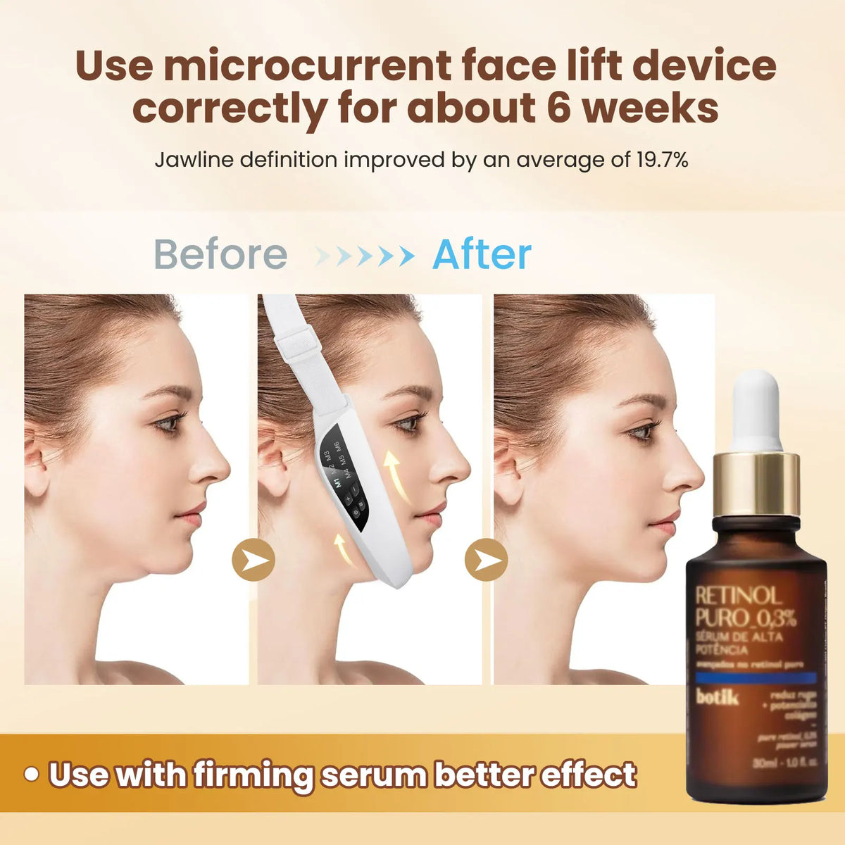 EMS Facial Massager Band for Microcurrent Face and Jawline Toning