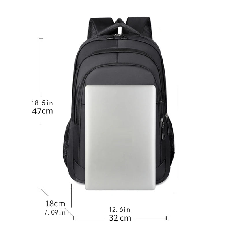 Backpack Large Capacity Multi-pocket Durable Oxford Fabric Adjustable Straps Business Travel Unisex Casual Minimalist