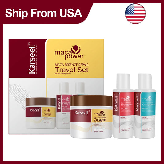 Karseell Collagen Hair Mask and Conditioner Travel Set