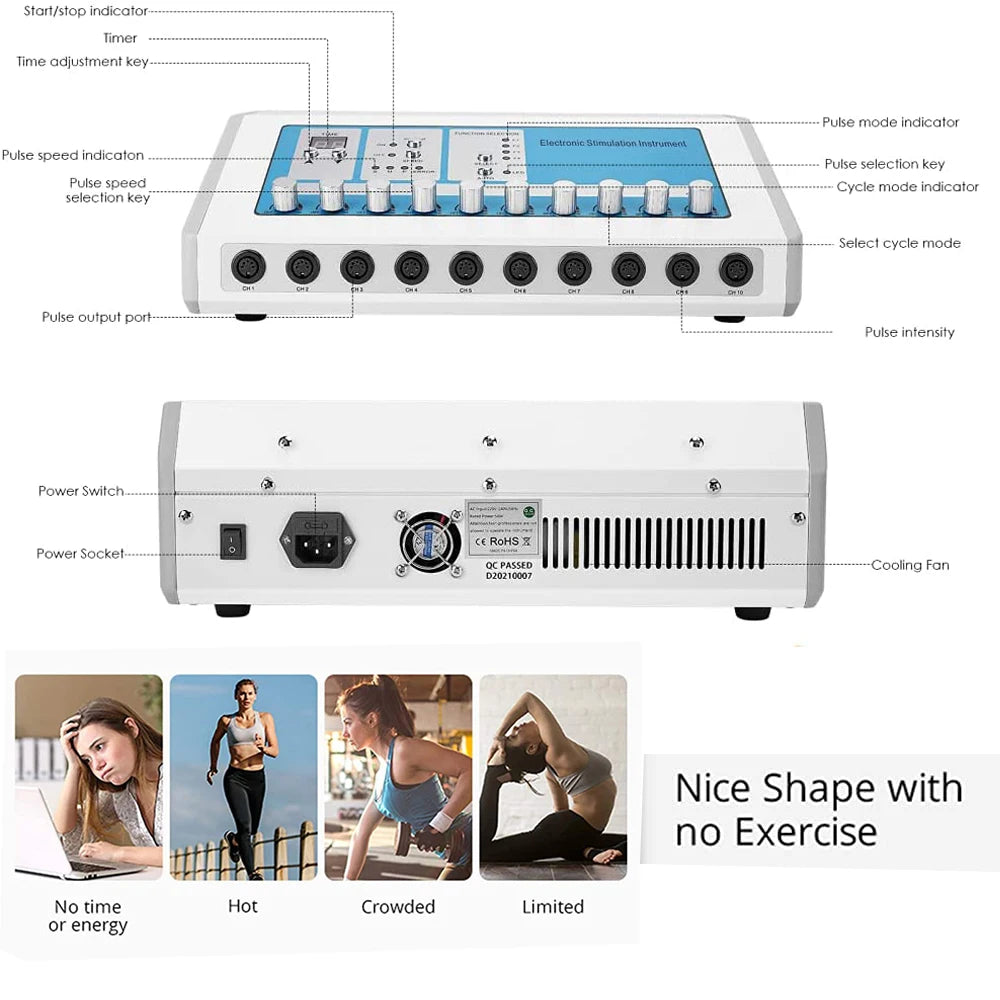 FAZJEUNE 3 In 1 EMS Muscle Stimulator And Body Massager