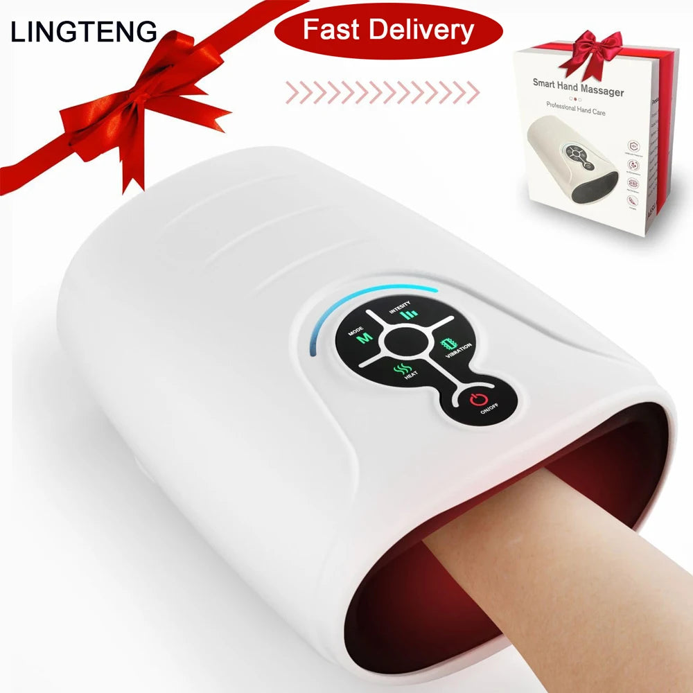 LINGTENG Hand massager, a Mother's Day gift or birthday gift for mom, hand massager with heating and pressure functions, wireless and cord-free hand massager, suitable for arthritis and carpal tunnel syndrome