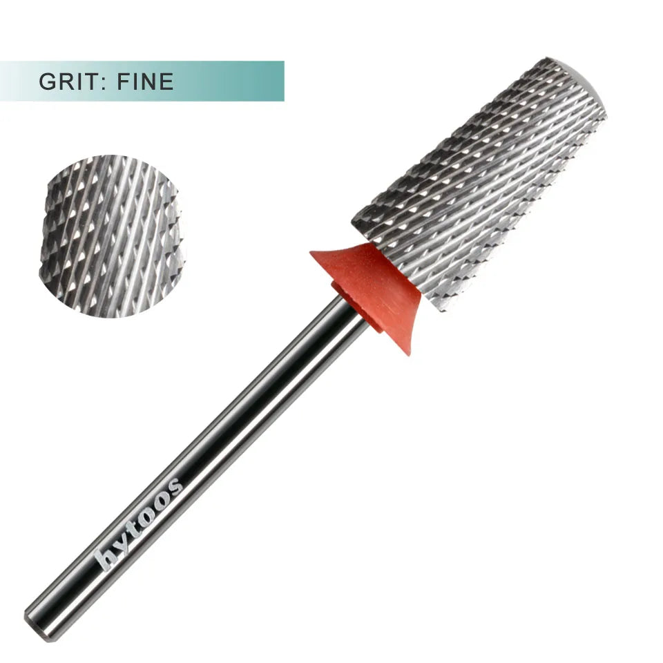 HYTOOS Safety Tapered Nail Drill Bits 3/32 Smooth Top Carbide Drill Bits for Nails Electric Drills File Accessories Removal Gel