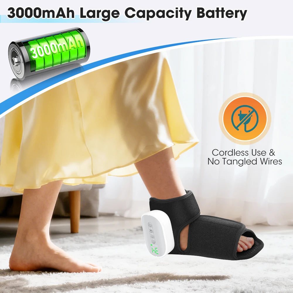 Moajaza Wireless Foot And Ankle Massager With Heat Compression