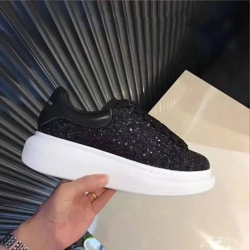 Women Flats Skateboard Shoes With Thick Sole