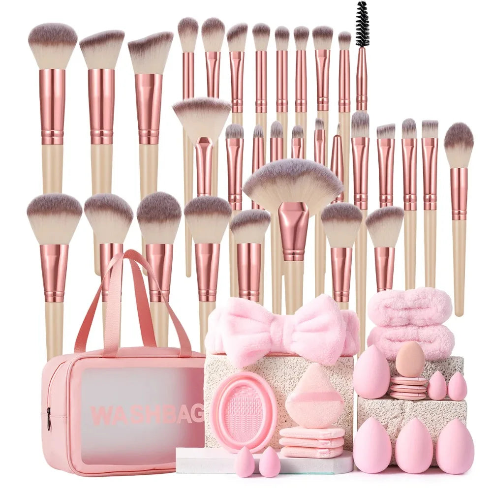 Complete Makeup Brush and Sponge Tools Set for Beauty Routines