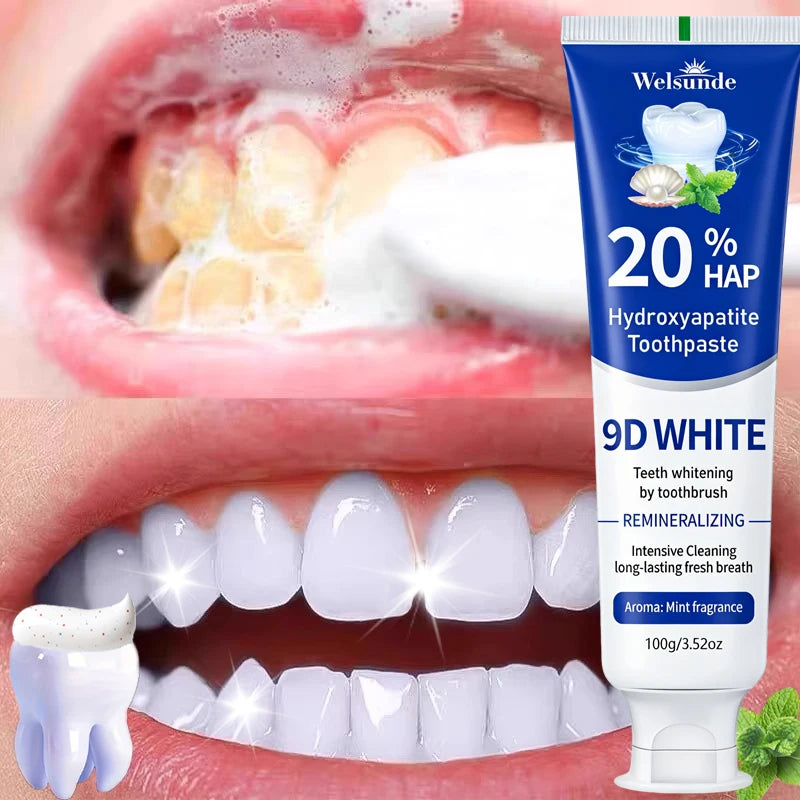 20% Hydroxyapatite Toothpaste, Contains Menthol, Deep Cleaning for Brighter Teeth, Fresh Breath, Basic Oral Care, Suitable for Everyone, An Essential Travel Item, It Is the Ideal Gift for Men and Women During Festivals