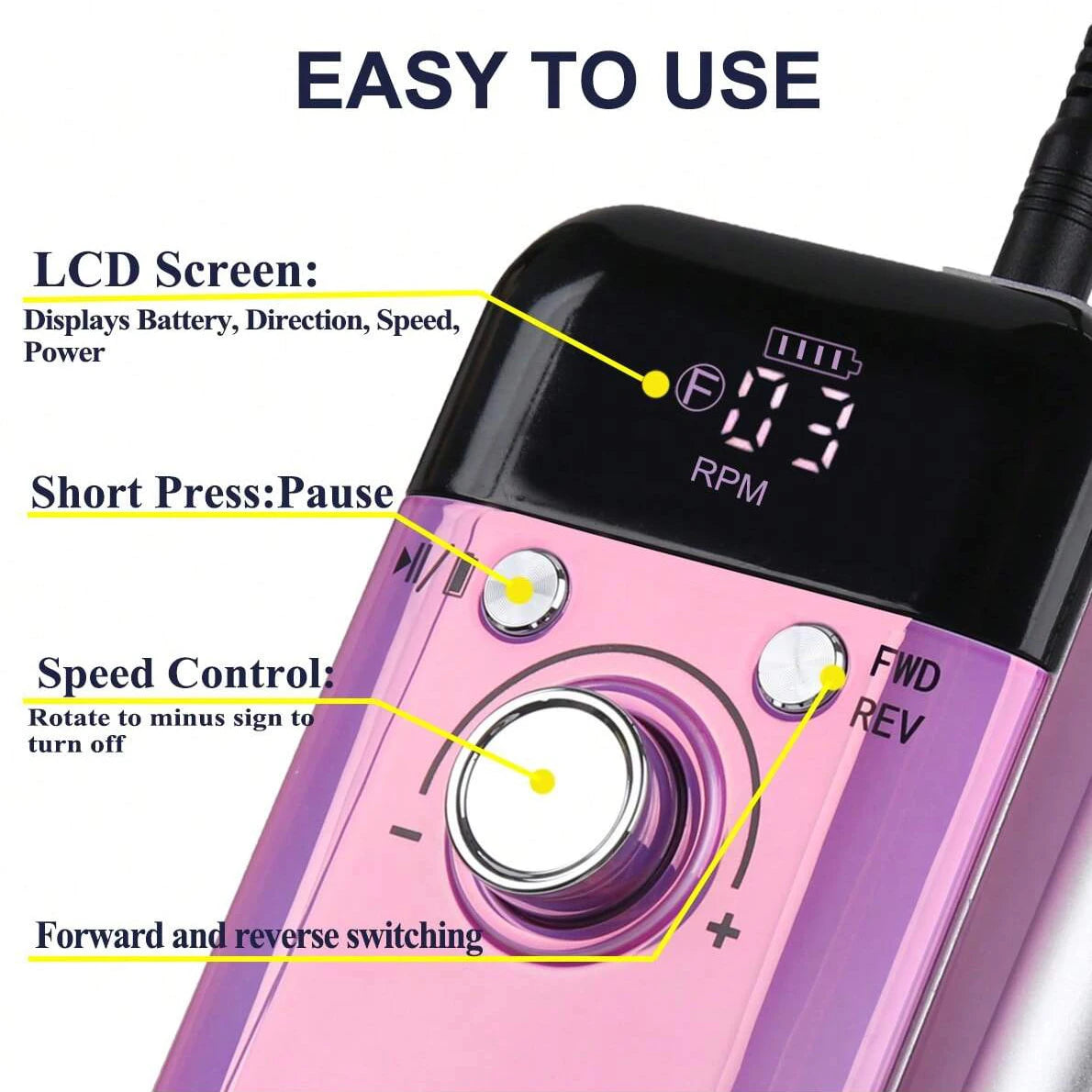 Electric Nail Drill Machine For Manicure And Pedicure Salon