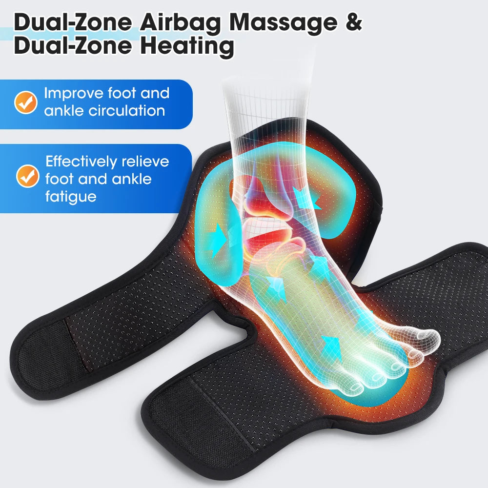 Moajaza Wireless Foot And Ankle Massager With Heat Compression