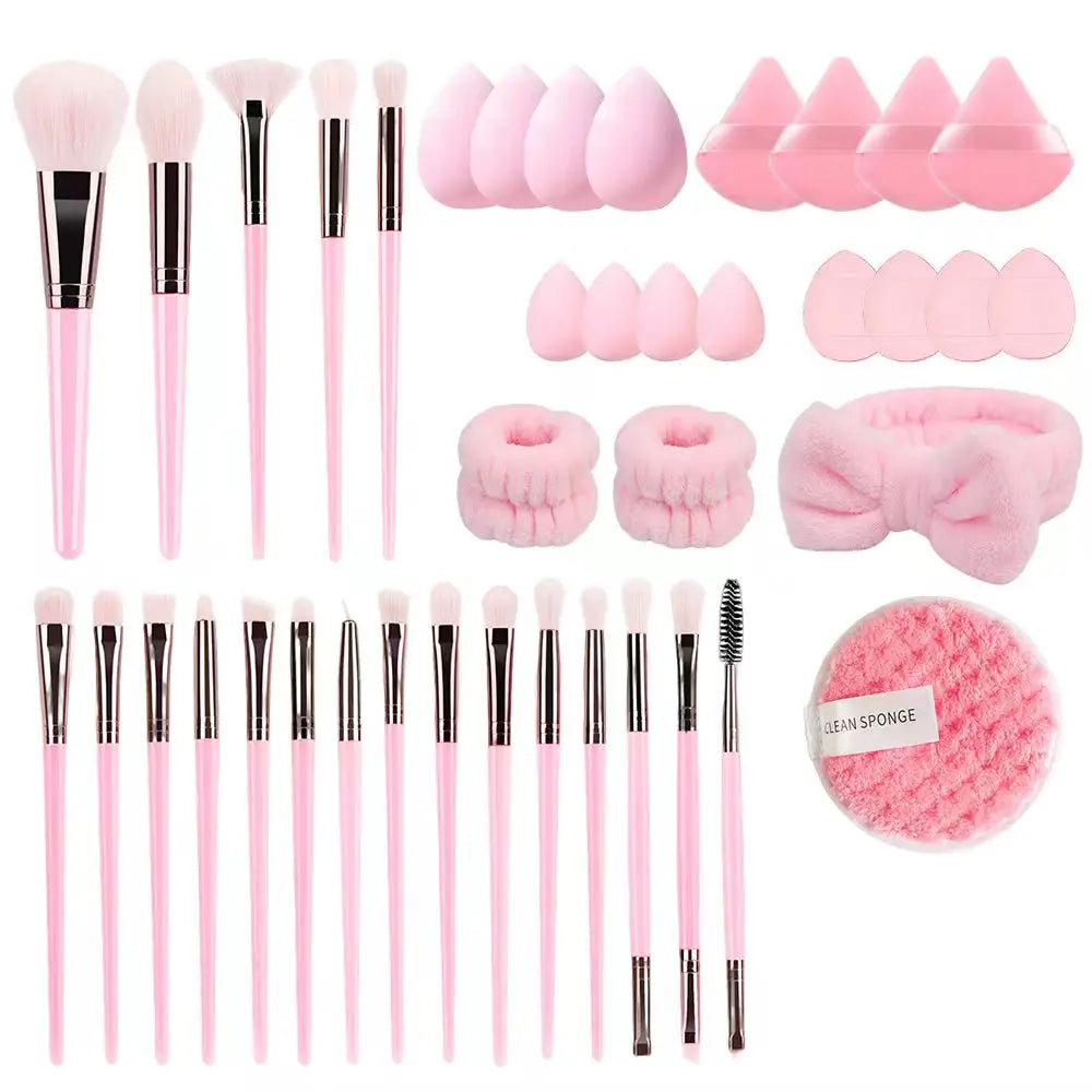 20Pcs Makeup Brushes Set Soft Synthetic Fiber Foundation Eyeshadow Blending Blush Powder Contour Beauty Tool