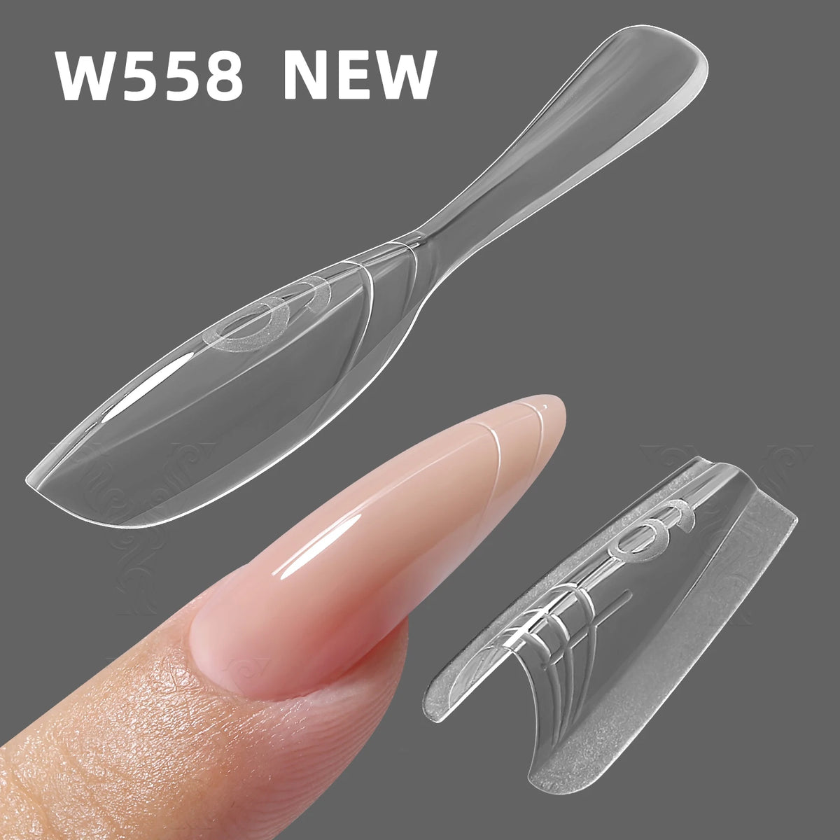 YOKEFELLOW&MR NAIL Sandwich Nail Forms 15size 240pcs Oval Extension Dual Form No Paper Forms Needed For Easy Nail Extensions