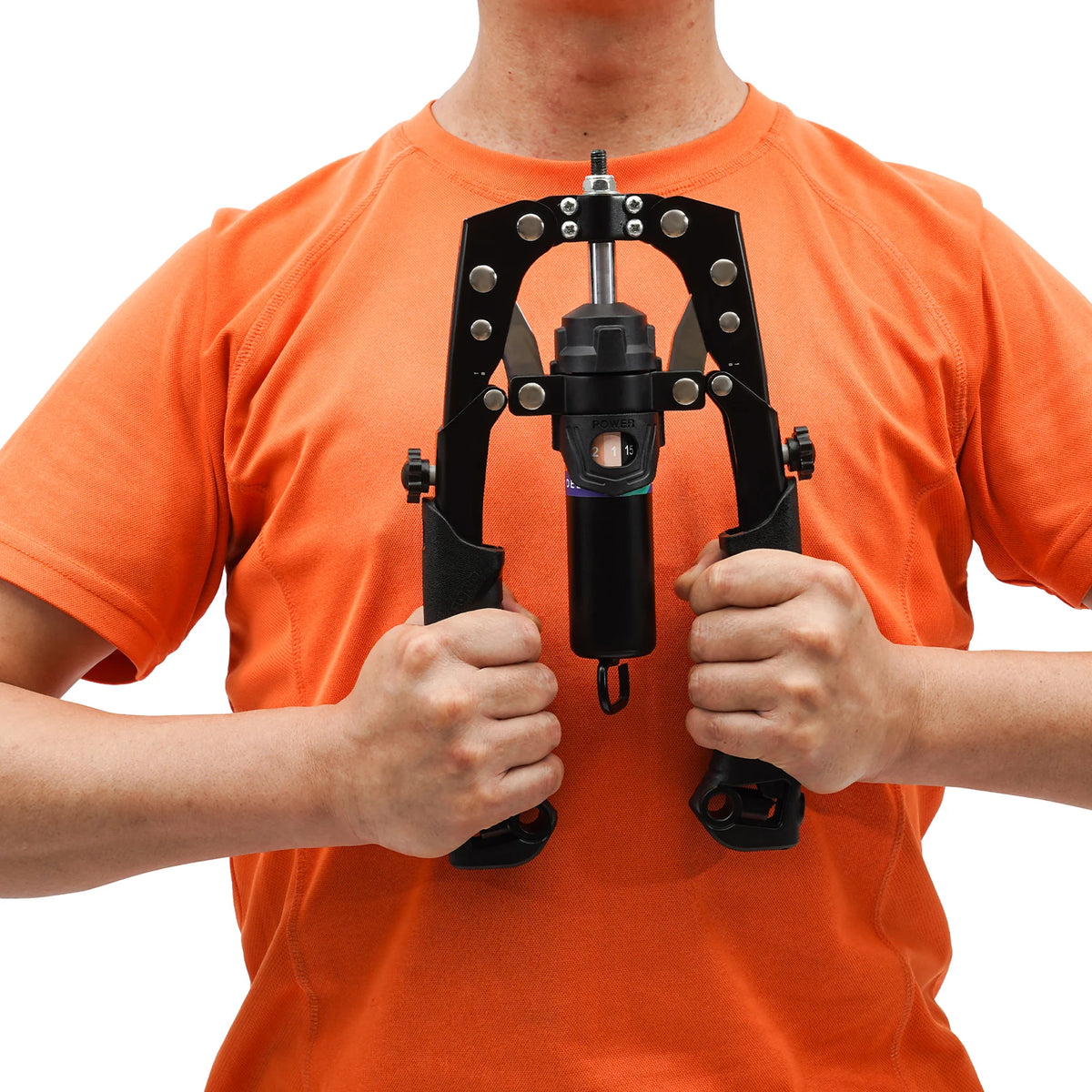 Hydraulic Power Twister Spin Button Manual Spin Button Resistance Trainer Forearm Workout Equipment with Adjustable 22–440 lbs