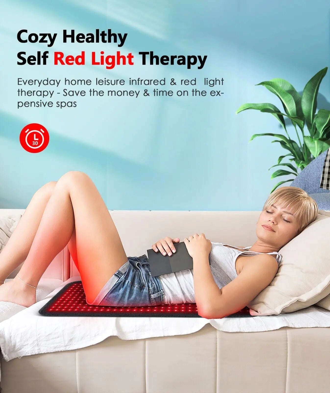 LED Red Light Therapy Mat Infrared Pain Relief