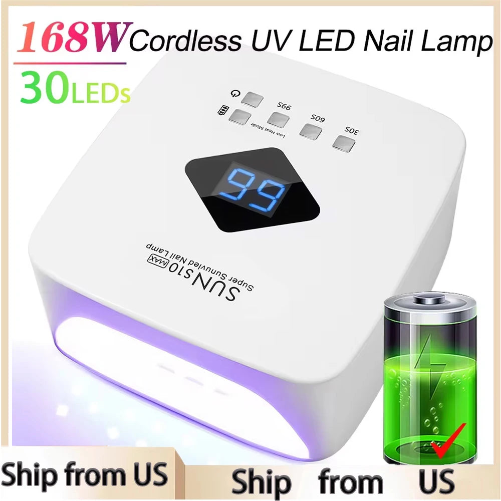 Rechargeable UV LED Nail Lamp LCD Display And Auto Sensor