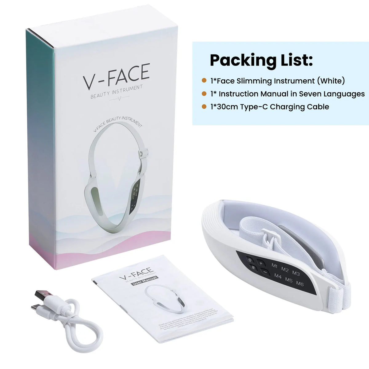EMS Facial Massager Band for Microcurrent Face and Jawline Toning