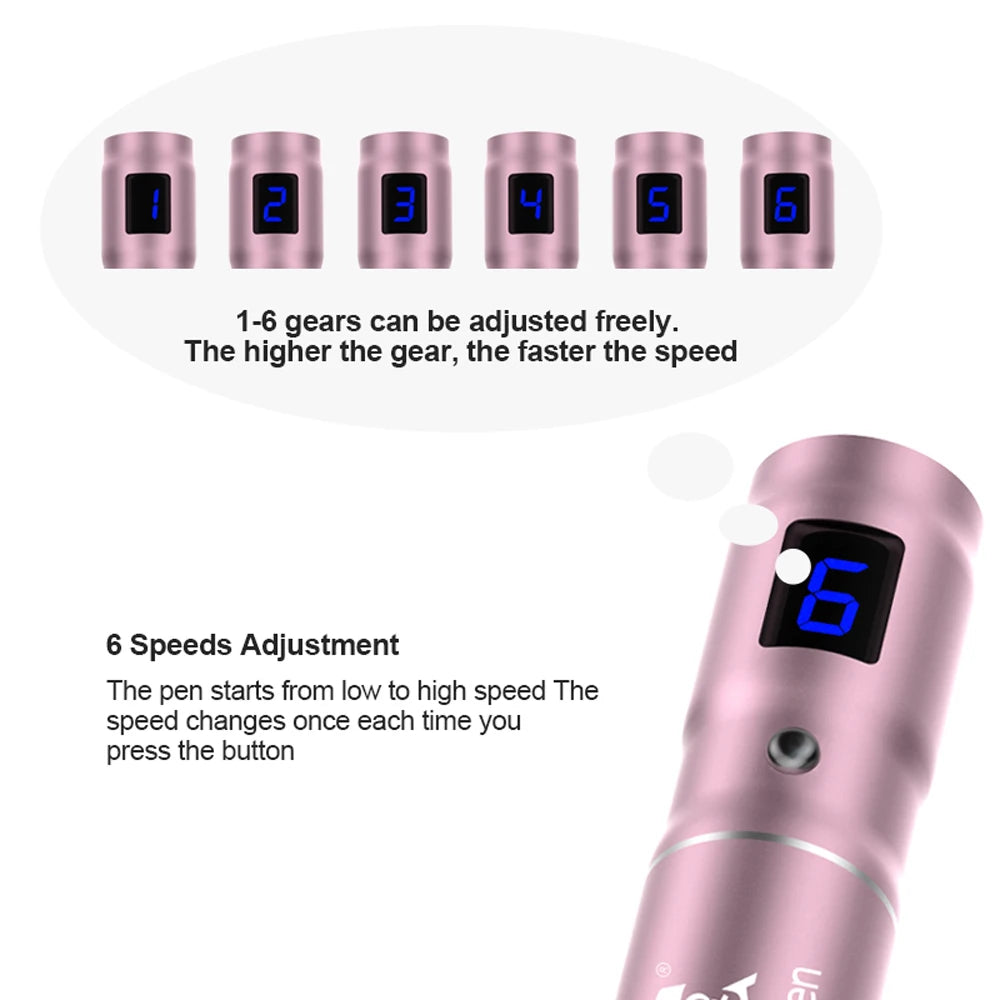 Mas.pen Rechargeable LED Derma Pen Facial Massager with Replacement Tips