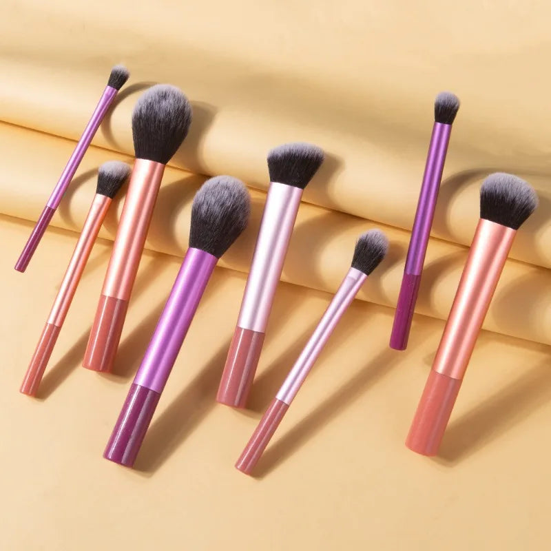 Synthetic Hair Makeup Brush Set for Foundation Blush and Eyeshadow