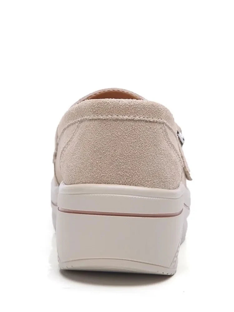 Women Flats Skateboard Shoes With Thick Sole