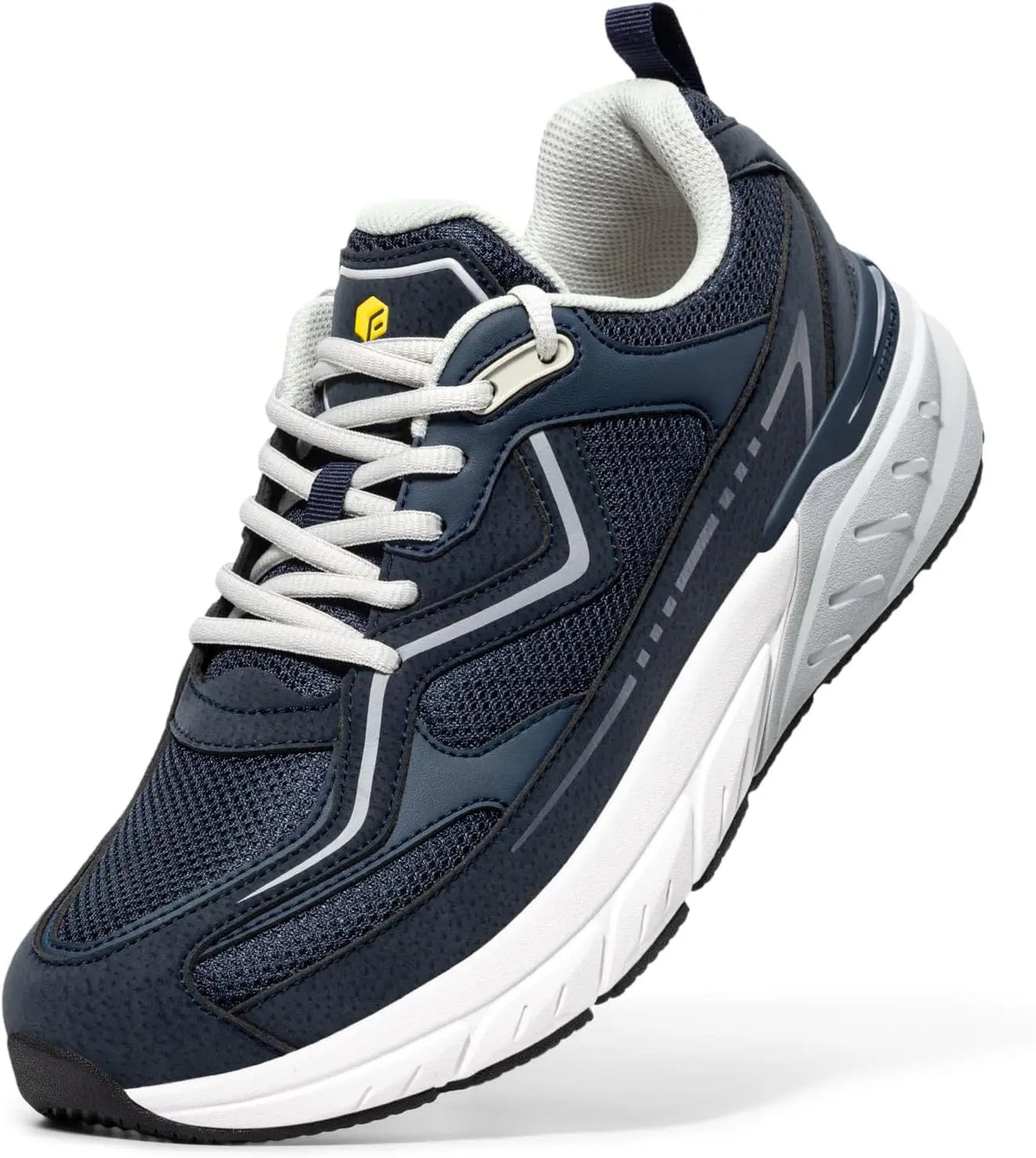 FitVille Men'S Wide Width Walking Sneakers, Stylish Athletic Shoes With Arch Support, Breathable Non-Slip Lightweight Cushioned Footwear For Gym Workout & Flat Feet