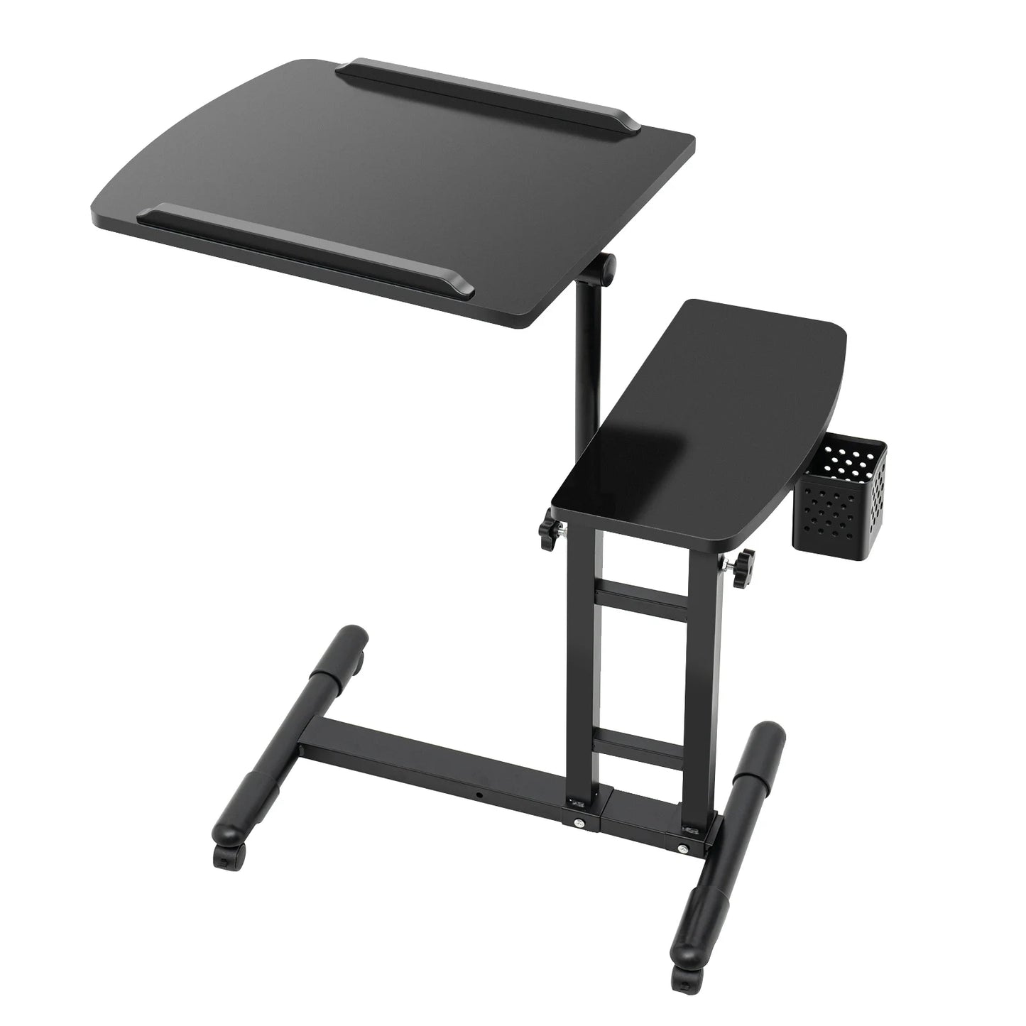 Portable Tattoo Table Station, Tattoo Workbench Stand On Wheels, Iron Tattoo Stable Base, 57.5-90cm Adjustable