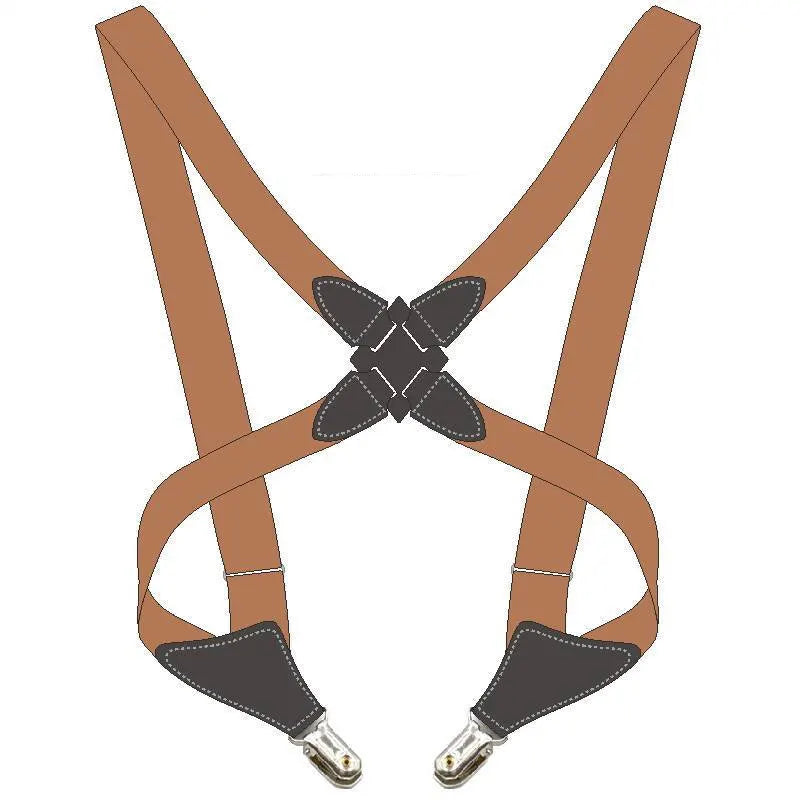 Mens Suspenders Fashion Side Clip Suspenders Durable Adjustable Elastic X Back Style Suspenders