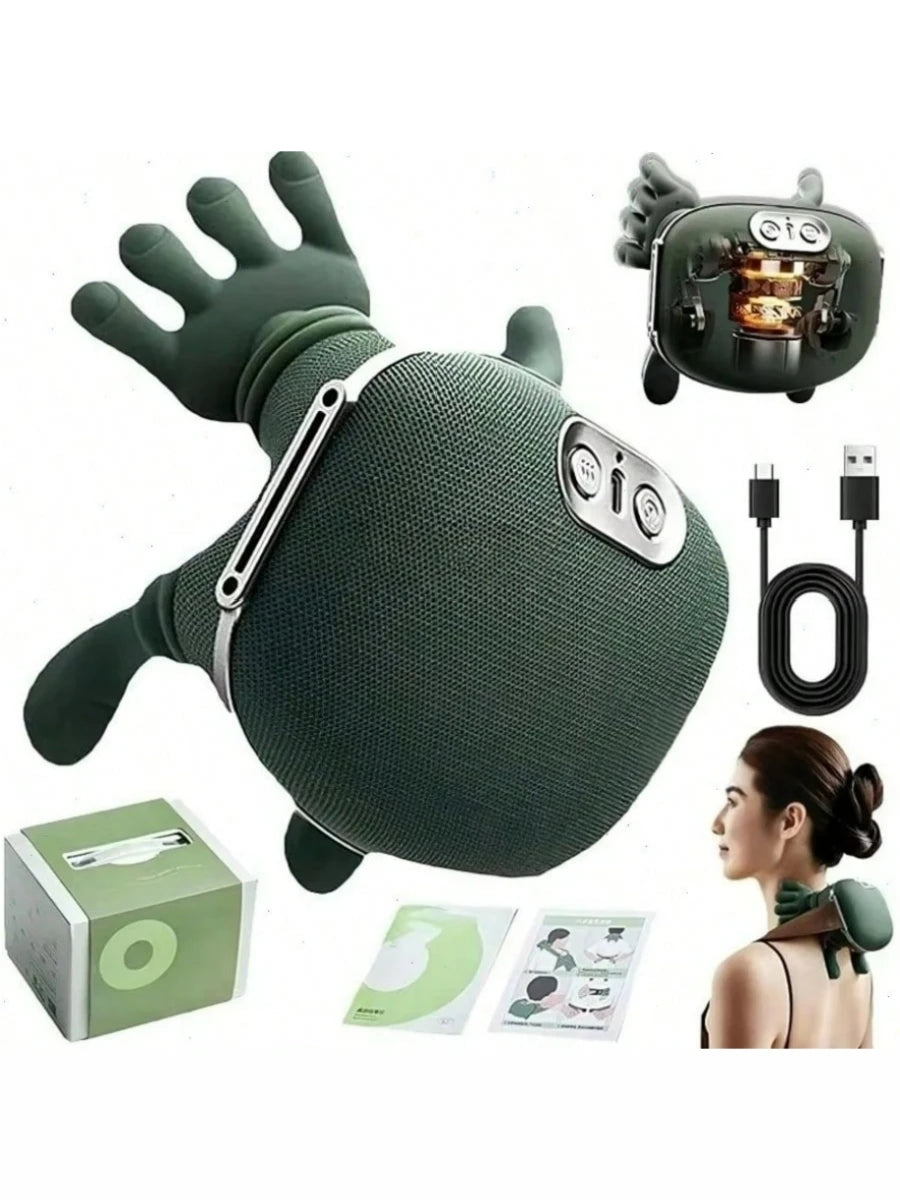 4D Shiatsu Neck And Shoulder Wireless Massager With Heat