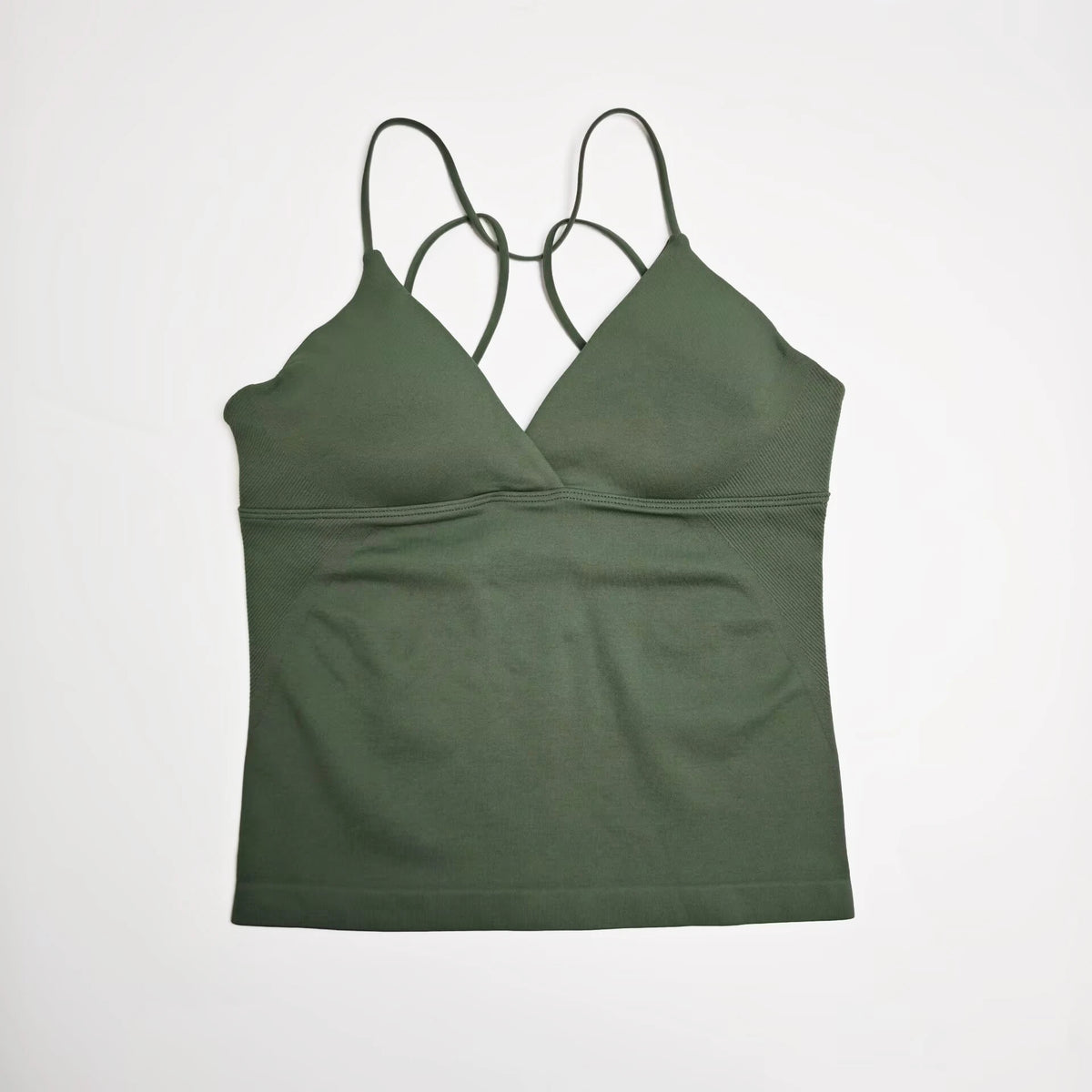 NCLAGEN Women's Twist Front Longline Seamless Yoga Workout Tank Top