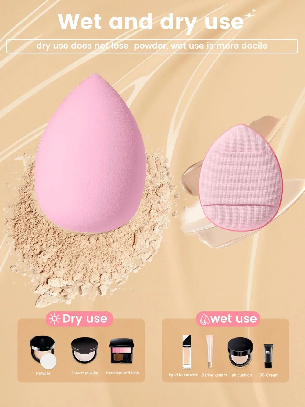 Complete Makeup Brush and Sponge Tools Set for Beauty Routines