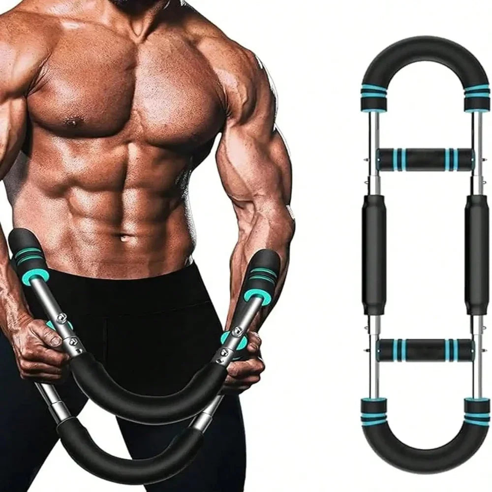 Adjustable Power Twister 60-100lbs, Spring Arm Exerciser for Chest, Forearm, Triceps, Home Fitness Trainer Kit