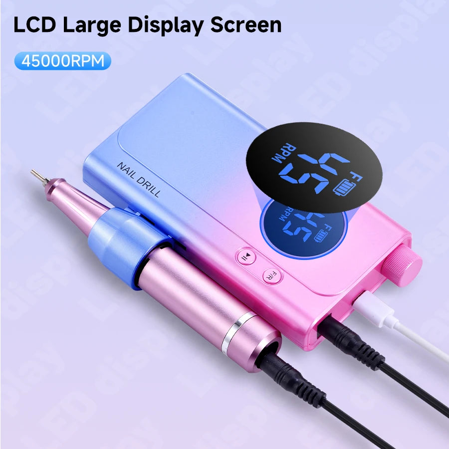 Cosprysmal Cordless Electric Nail Drill with Adjustable Speed for Manicures
