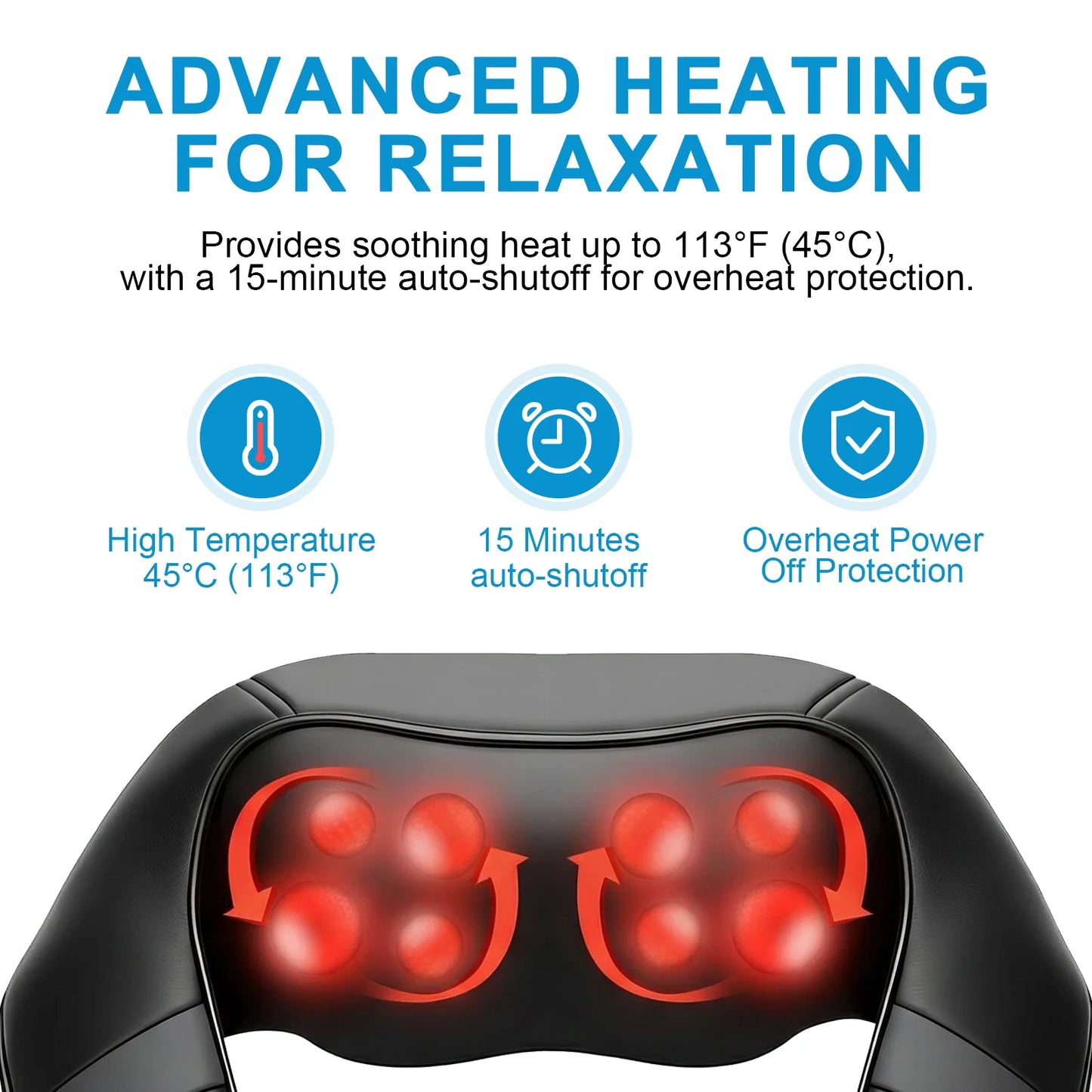 Leercon Shiatsu Neck And Shoulder Heated U Shape Massager