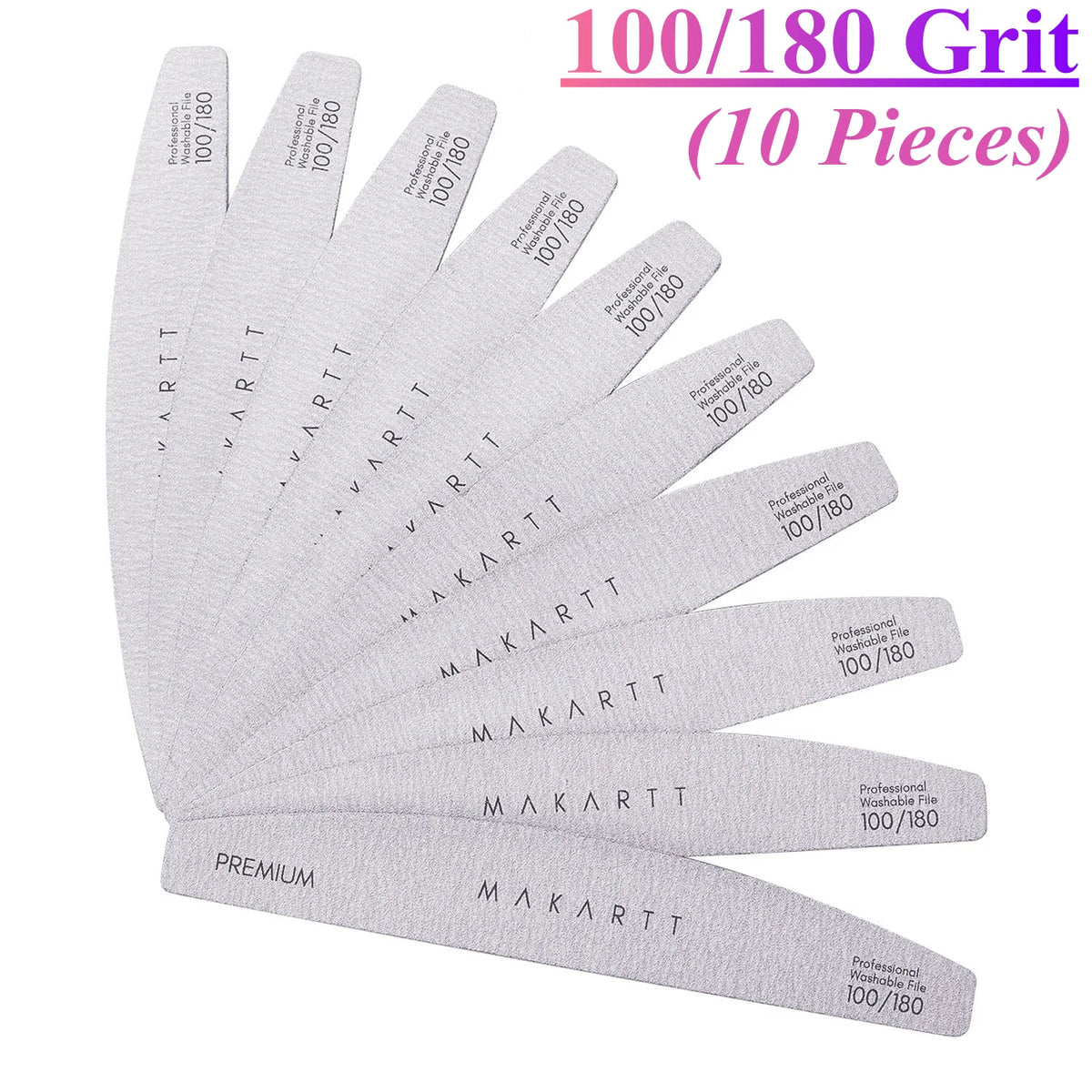 Makartt Double Sided Emery Files for Acrylic Nails and Extensions