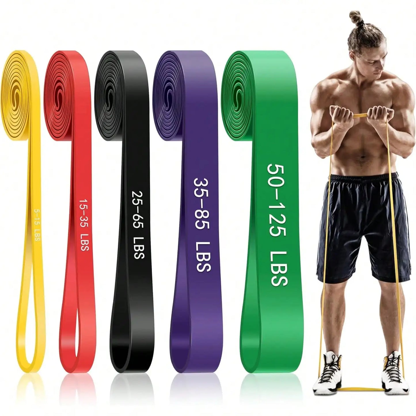 Multifunctional Resistance Bands Set Pull Up Assist Stretch Bands Yoga Fitness Training Bands For Arm Leg Body Workout Exercise