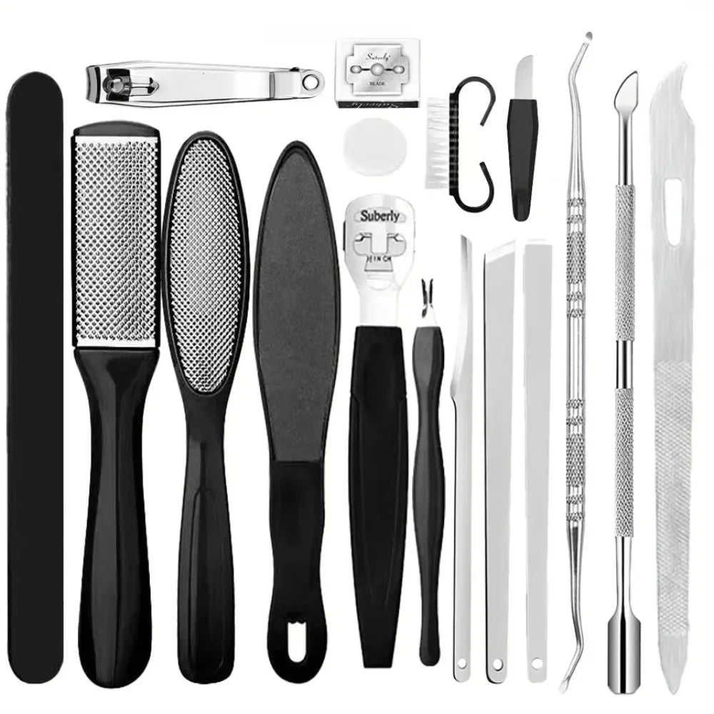 Professional Heavy-Duty Toenail Clipper Set for Ingrown & Thick Toenails,Smooth Feet with Stainless Steel Foot Care Tools