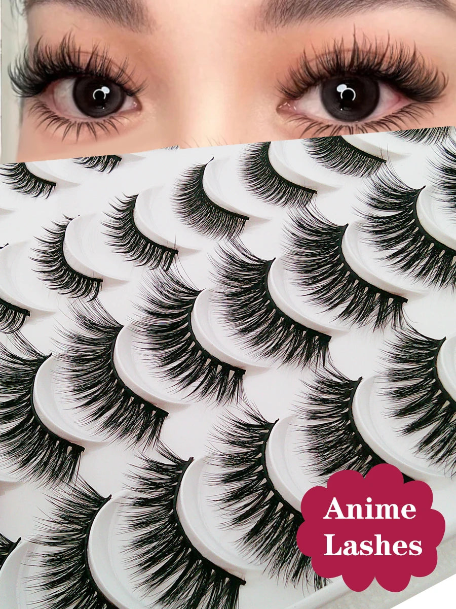 20 pairs of false eyelashes20PC4EYE265  light and soft, repeatedly used, thick and big eyes, easy to wear