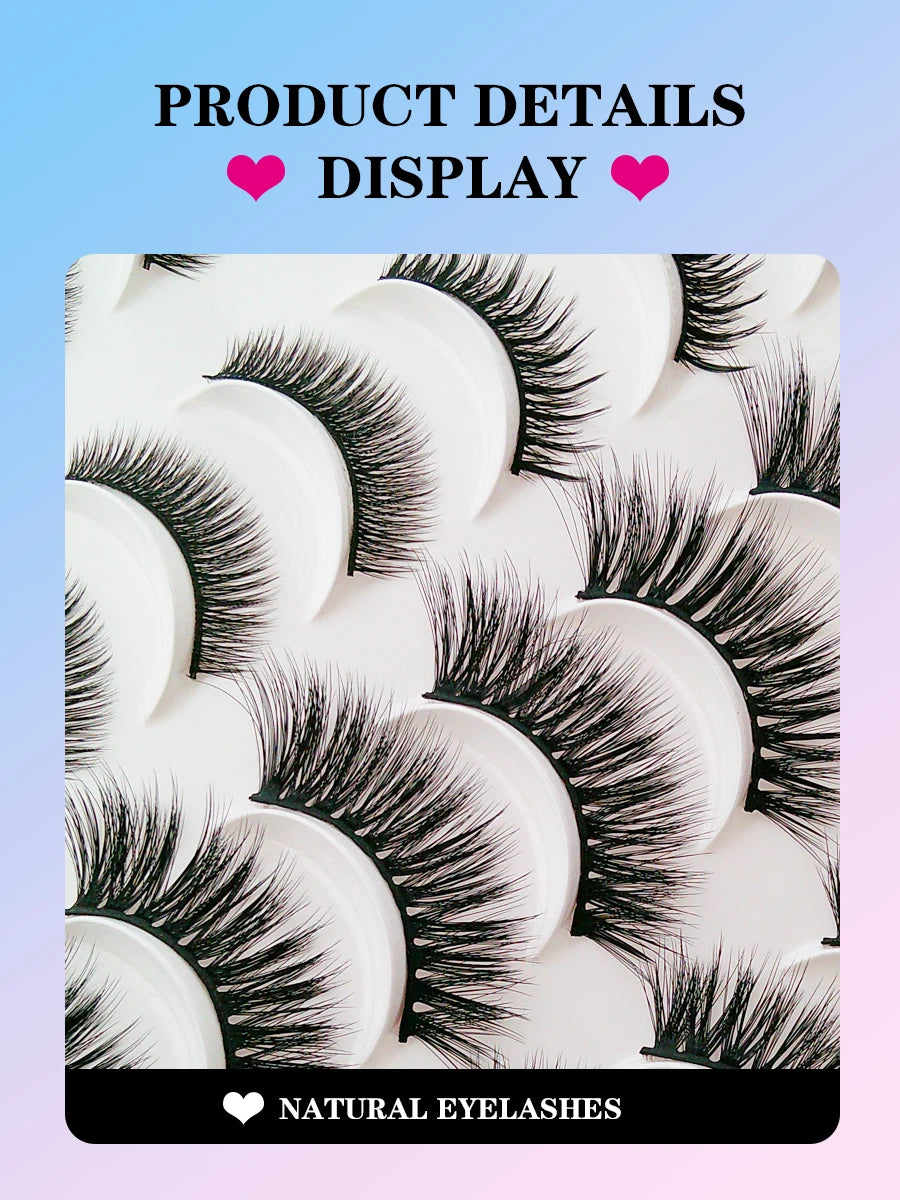 20 pairs of false eyelashes20PC4EYE265  light and soft, repeatedly used, thick and big eyes, easy to wear