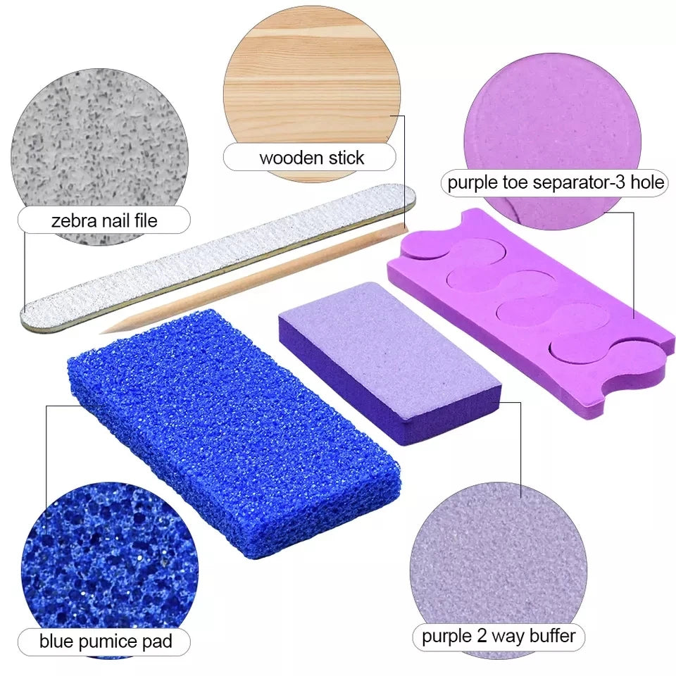 Maryton Disposable Pedicure Set With Nail File And Sanding Tools