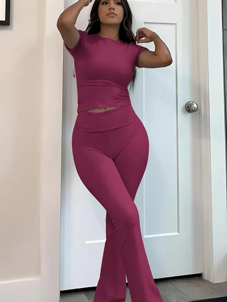 Women's Two-Piece Yoga Set for Sports and Leisure Wear