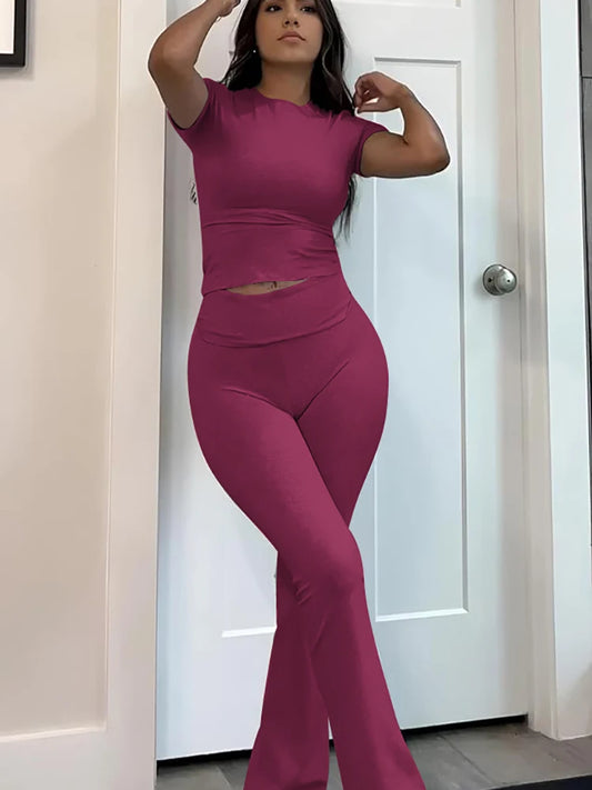 Women's Two-Piece Yoga Set for Sports and Leisure Wear
